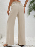 Comfortable casual wide leg pants with elastic waist