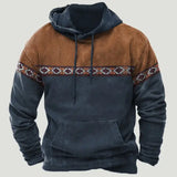 Western Aztec Patchwork Hoodie